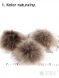 Naturalny pompon z jenota - Mix