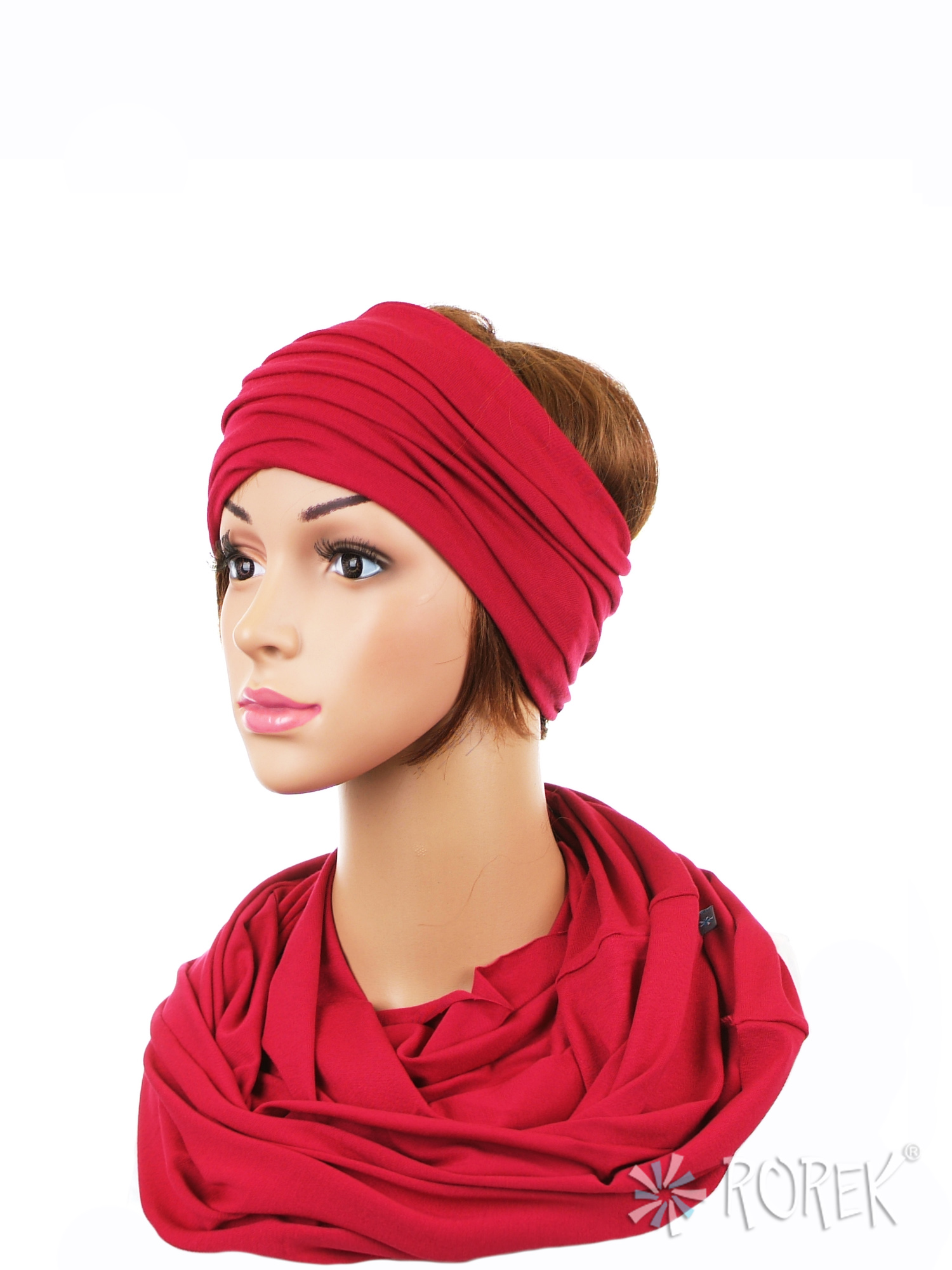 Komplet Damski - Opaska szeroka + Komin Basic